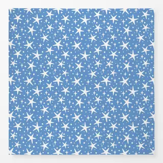 Tischdecke festive stars - blue