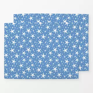 Tischset festive stars - blue