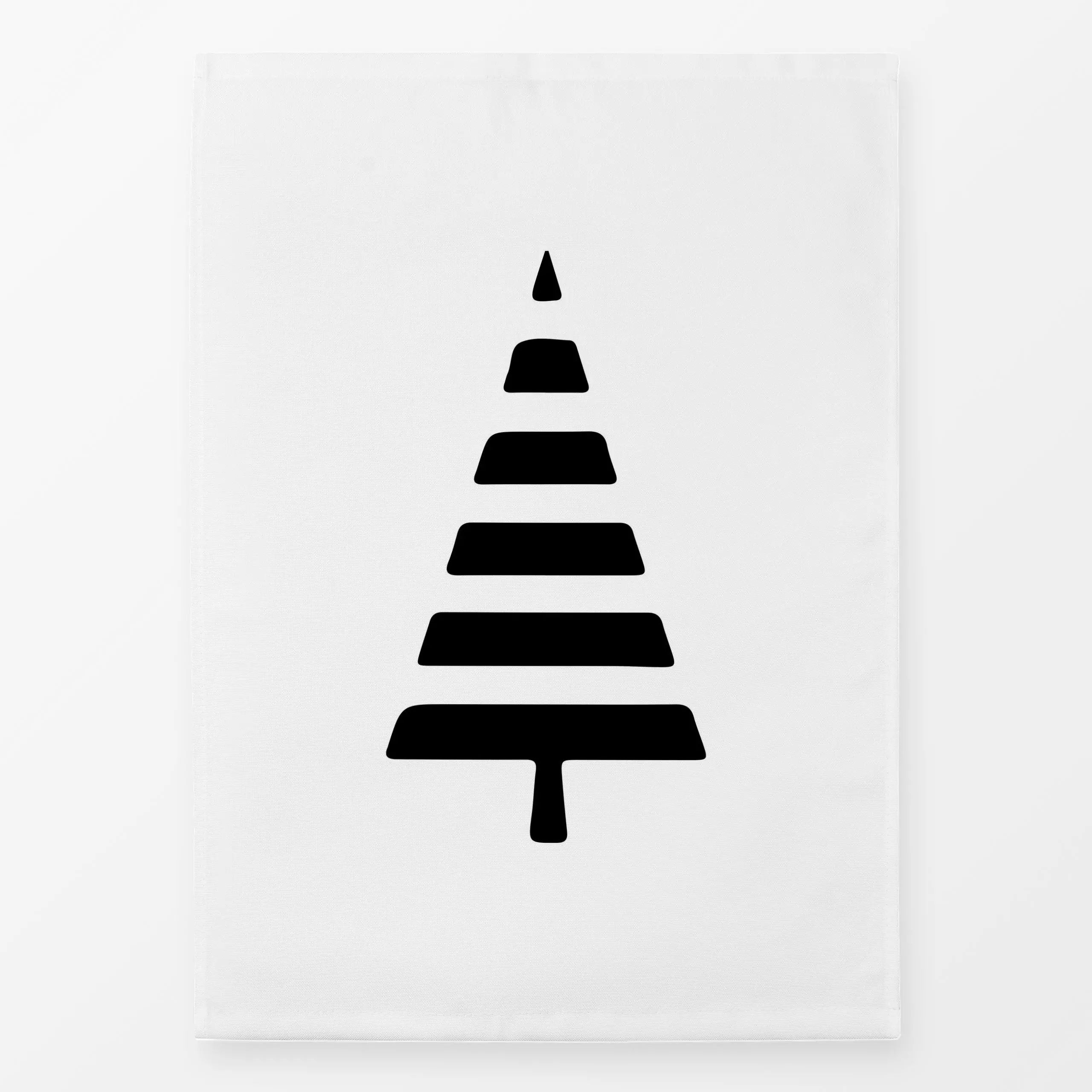 Geschirrtücher Nordic Noel Schwarz Weiß II - Weihnachten - von „Andrea Haase"; skandinavisch, Bäume, Minimalismus, modern, S...