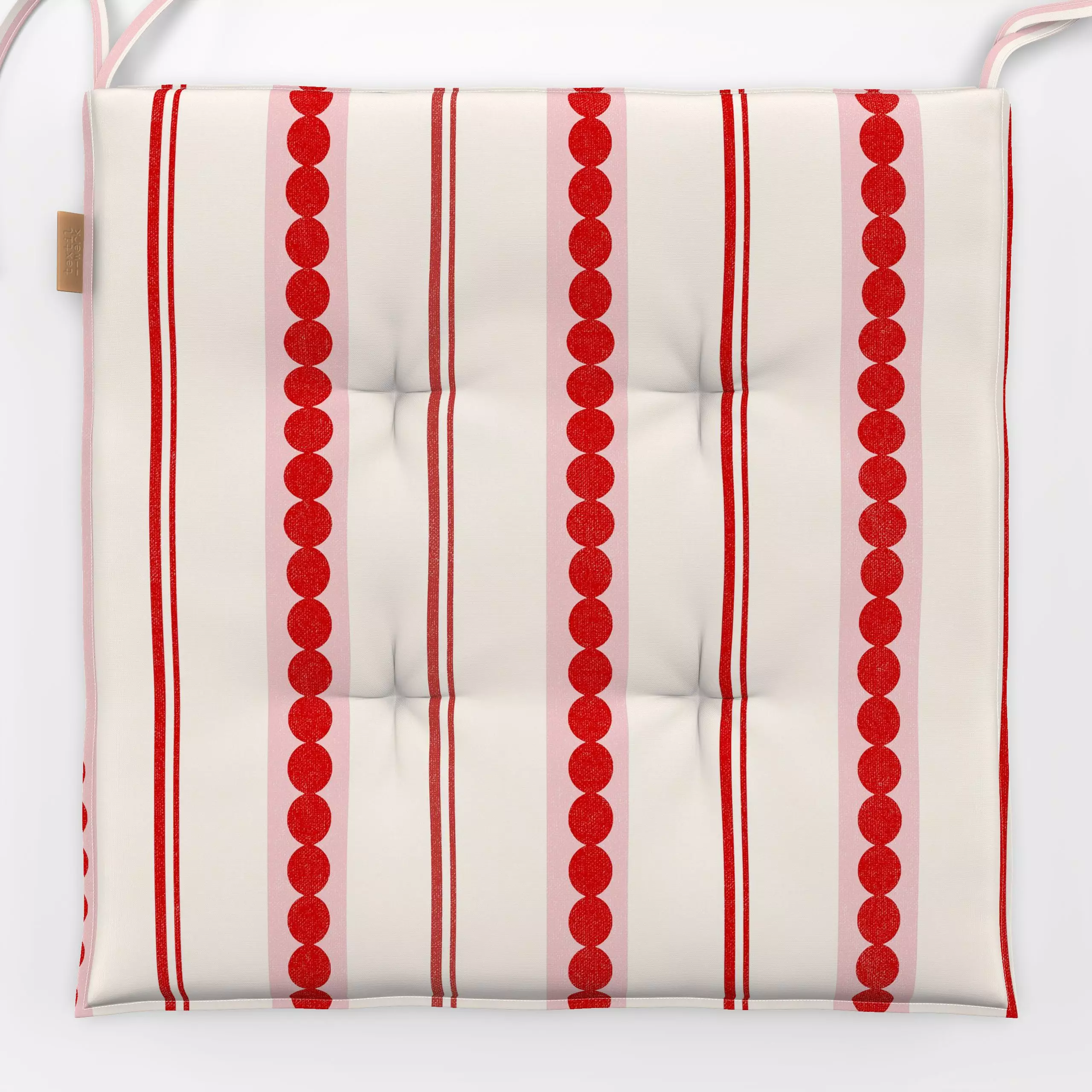 Sitzkissen Retro preppy stripes II - Sommer, Symbole & Muster, Retro & Vintage - von „Bloomery Decor"; Streifen, Retro, Dots...