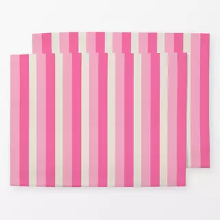Tischset Stripes Pink Pink Beige