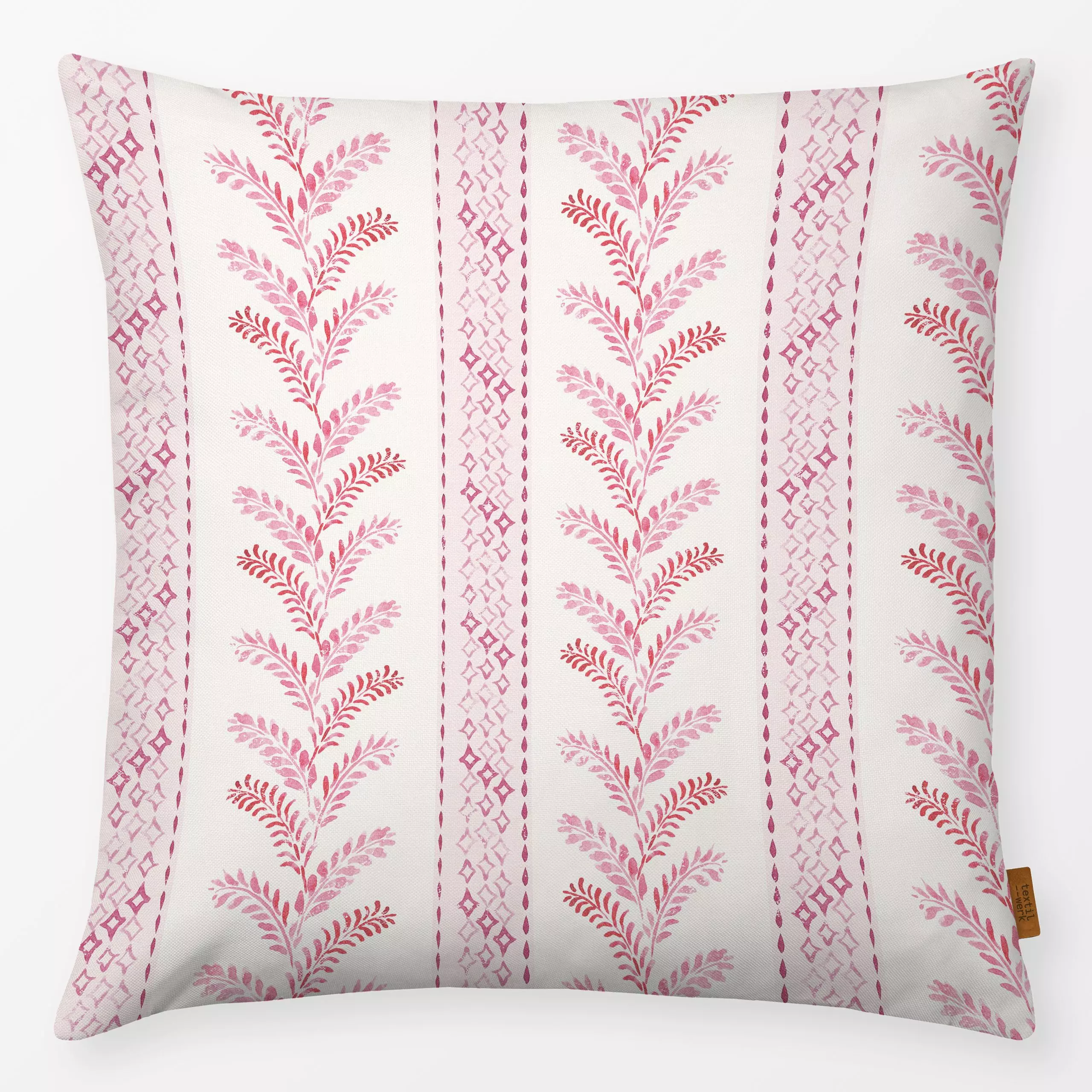 Kissen Cottage vintage stripes - Rosa - Blumen & Florales, Symbole & Muster - von „Bloomery Decor"; vintage, landhaus, Farmh...