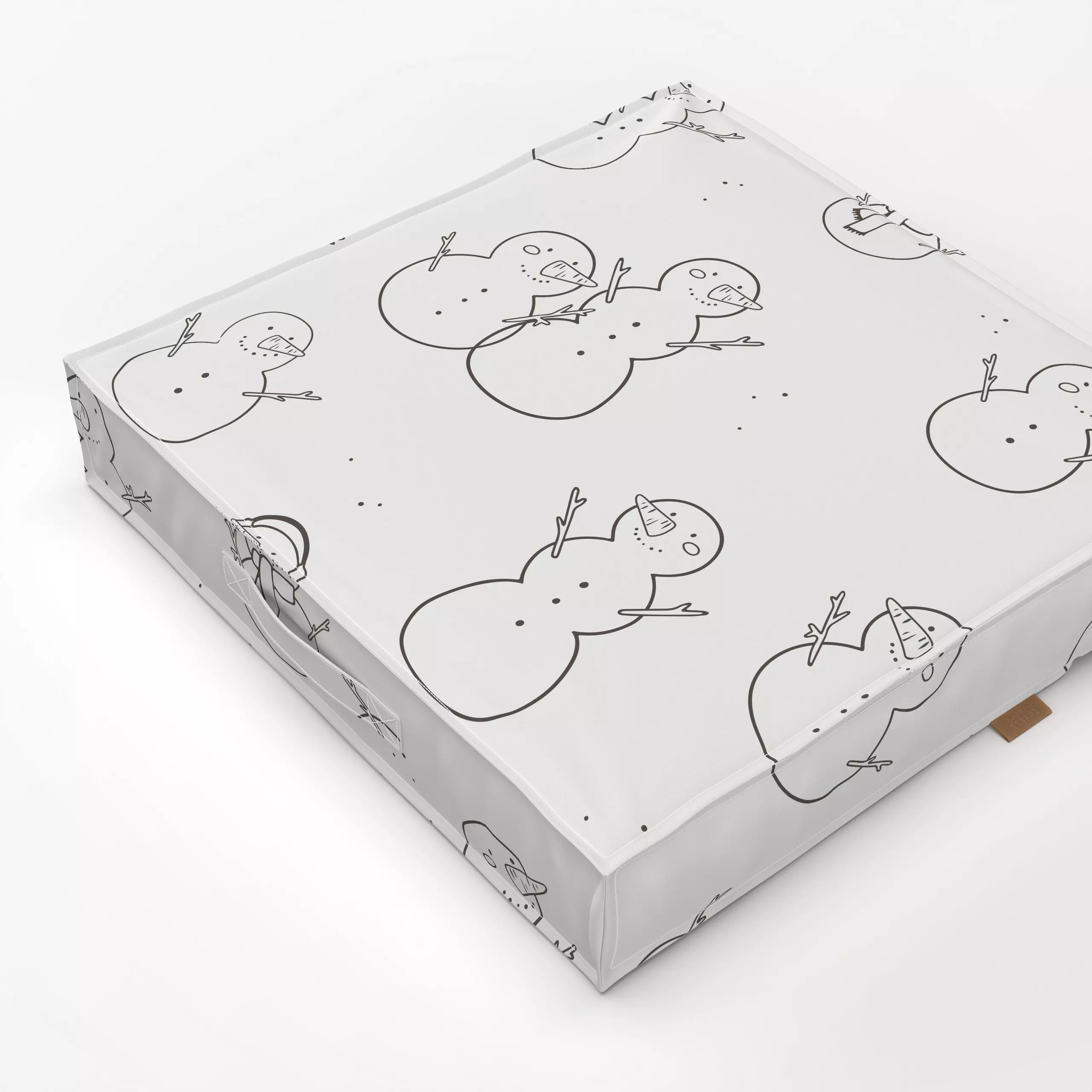 Bodenkissen Snowman Pattern - Weihnachten, Winter - von „Kruth Design"; Weihnachten, Kinderzimmer, weihnachtlich, Kindermoti...