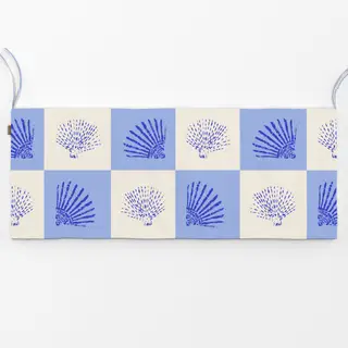 Bankauflage Jakobsmuschel blauweiss