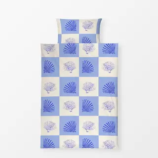 Bettwäsche Jakobsmuschel blauweiss