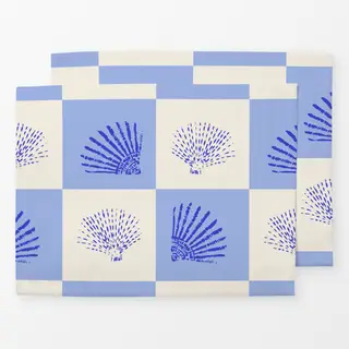 Tischset Jakobsmuschel blauweiss