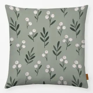 Kissen Winterbeeren hellgrün