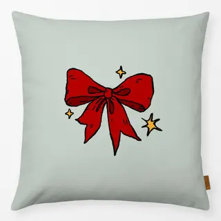 Kissen Red Christmas Ribbon