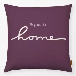 Kissen Home Spruch Beige Pflaume