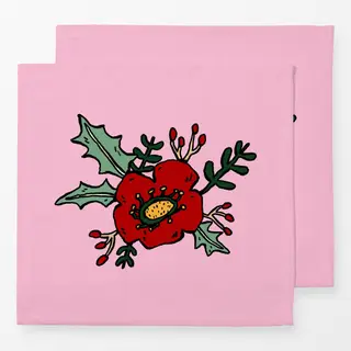 Servietten Weihnachtsblumen