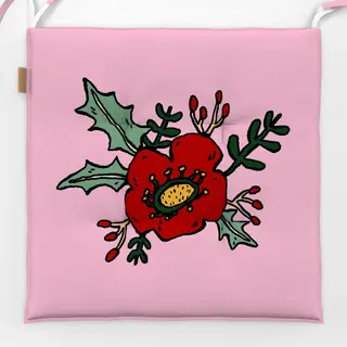 Sitzkissen Weihnachtsblumen