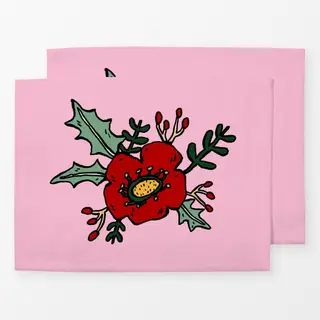 Tischset Weihnachtsblumen