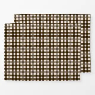 Tischset Tartan brown light-brown