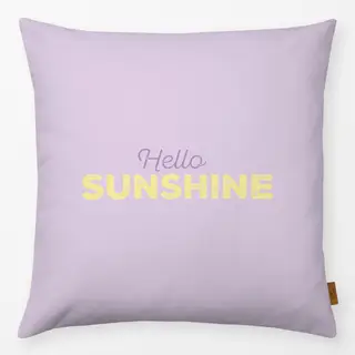 Kissen Hello Sunshine Typo Lila