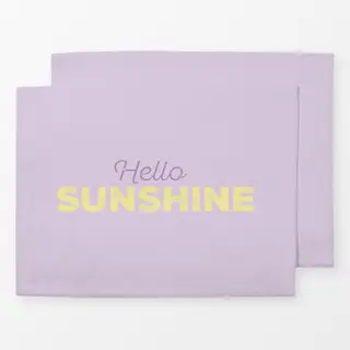 Tischset Hello Sunshine Typo Lila