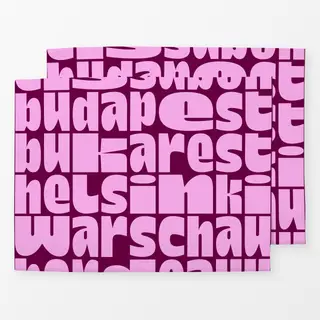 Tischset Lissabon bis Bordeaux