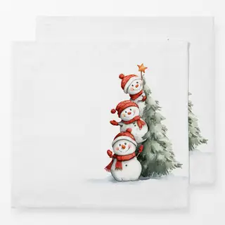 Servietten Schneemänner + Weihnachtsbaum