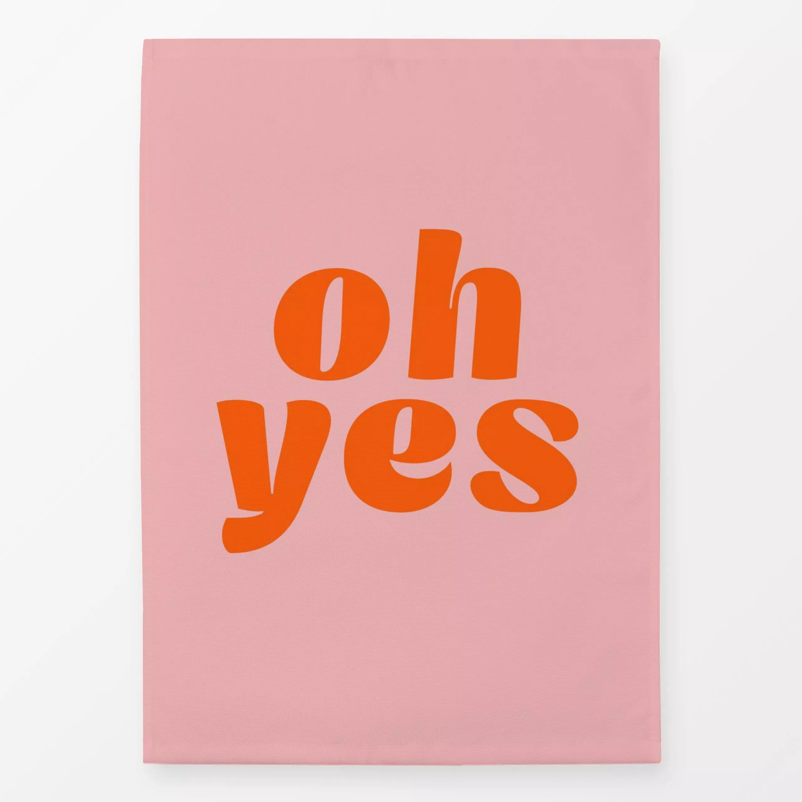 Geschirrtücher Oh Yes - Sprüche & Schriftzüge, Anlässe - von „Maren Gross "; Zitate und Slogans, Hochzeit, pink, Geschenk, g...