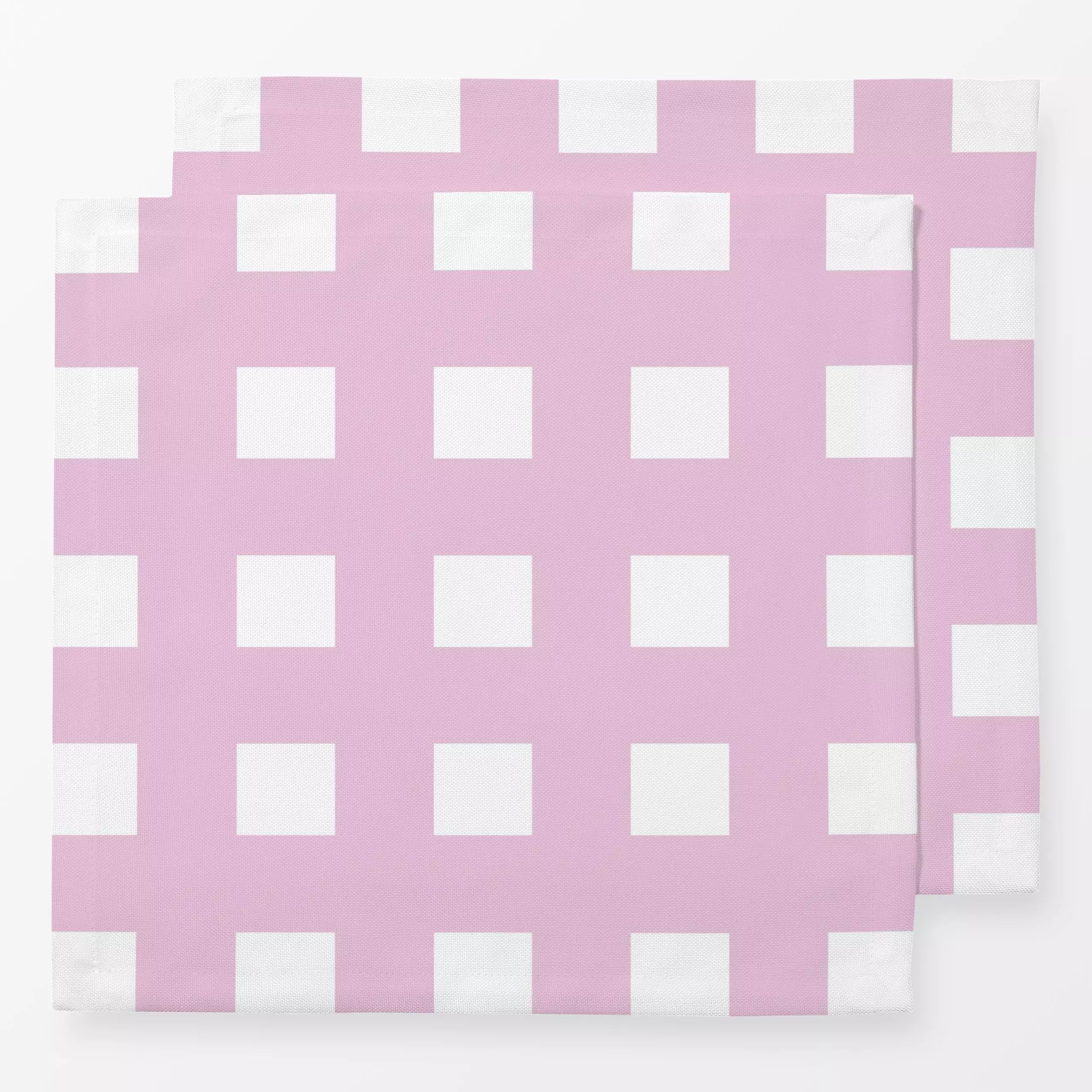 Servietten Lovely Checks - Symbole & Muster - von „Verena Klöpper"; Muster, minimal, rosa, Kissen, Karo, pattern, minimalist...