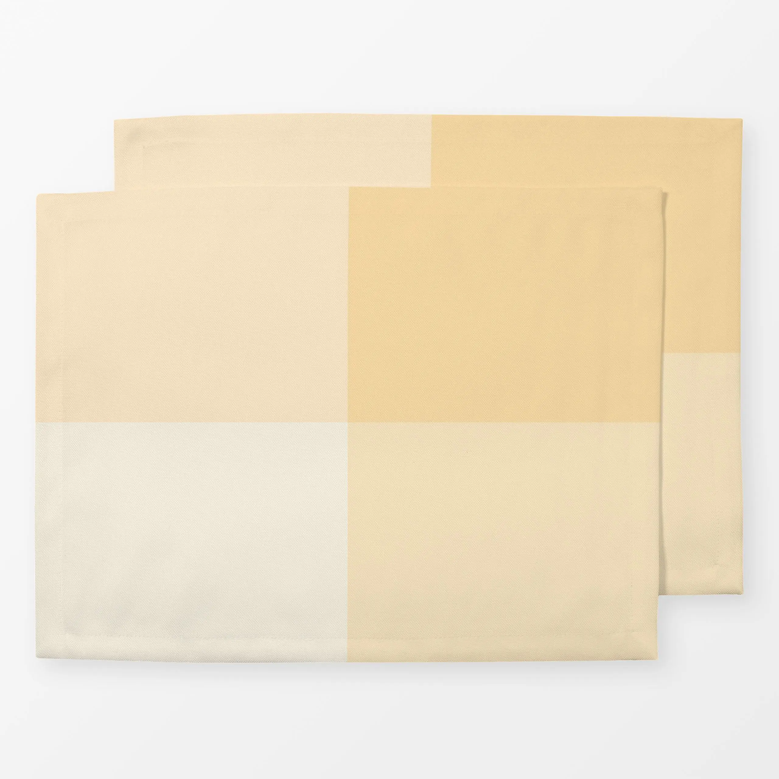 Tischset Grosses Karo Butter Gelb, gemustert, Ostern, von Monika Strigel