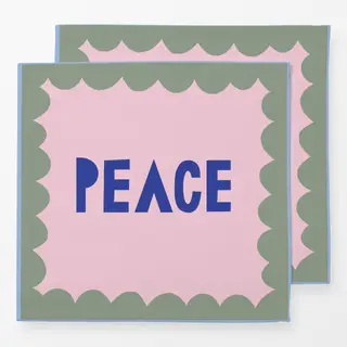 Servietten Peace Statement Wellen blau