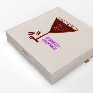 Bodenkissen Espresso Cocktail Typo