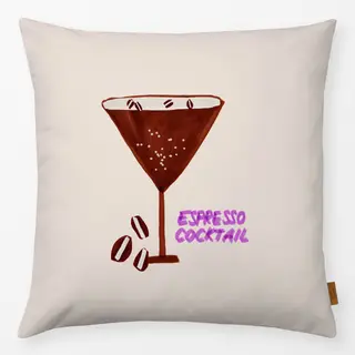 Kissen Espresso Cocktail Typo