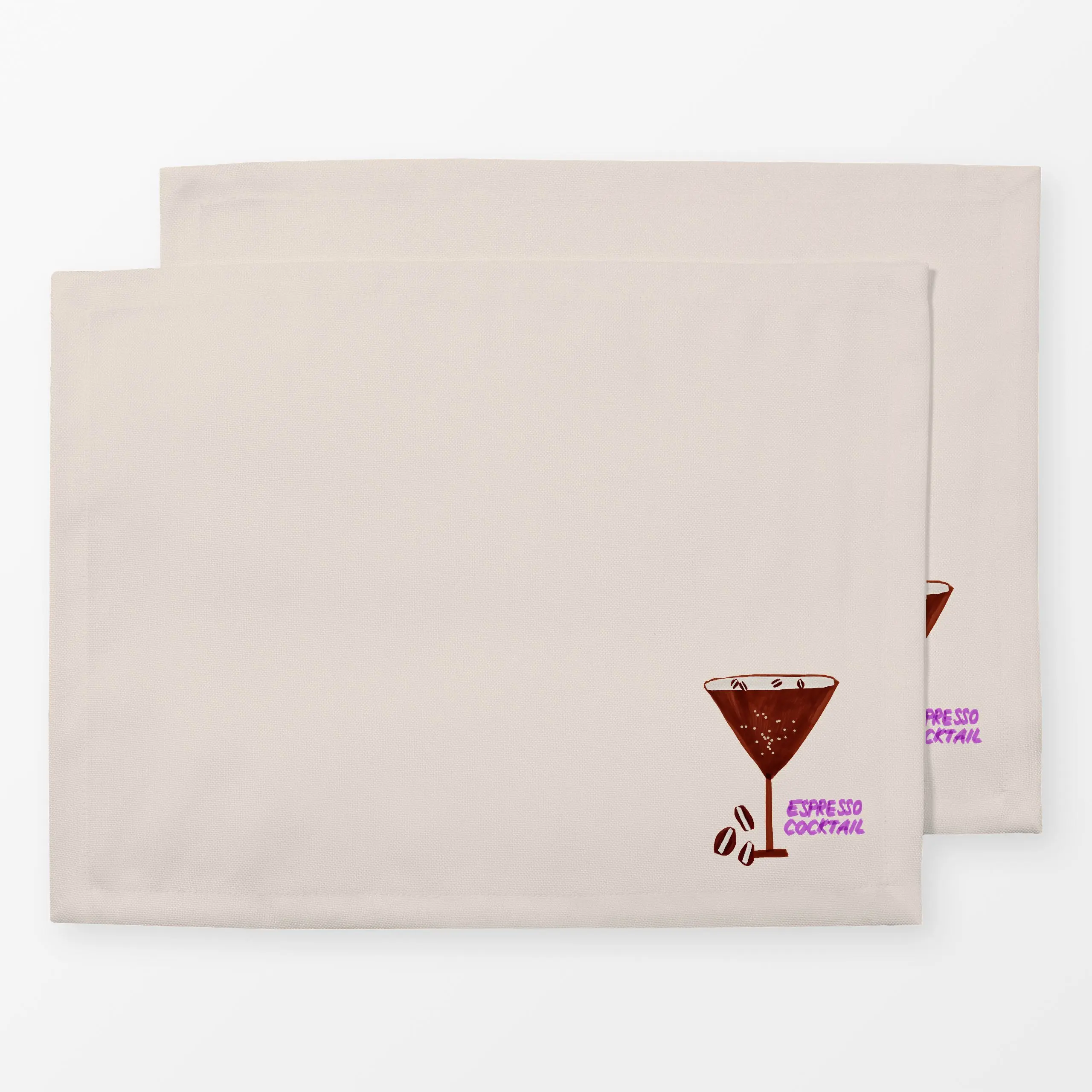 Tischset Espresso Cocktail Typo, Essen & Trinken, Sommer, von Sophie Augustin Illustration