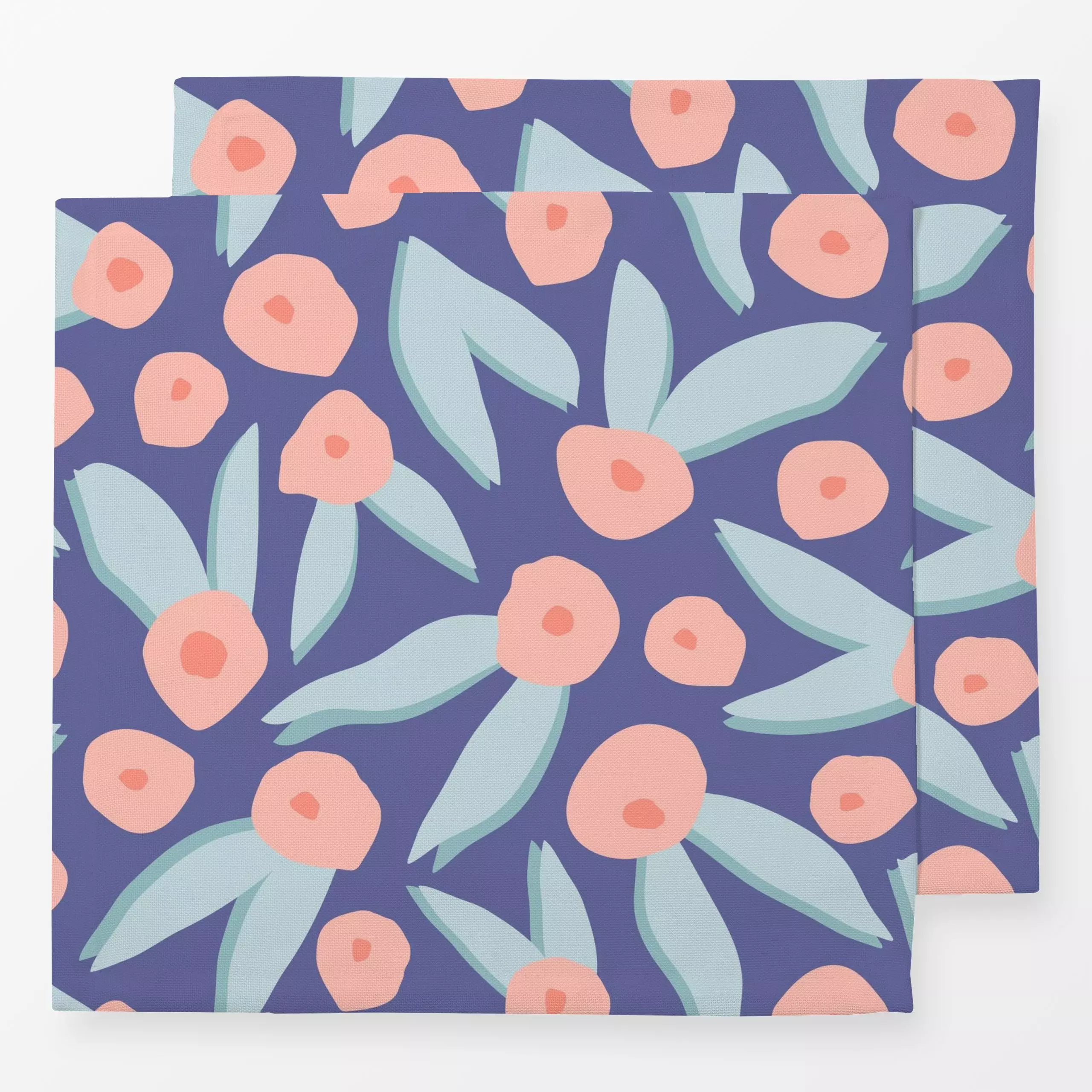 Servietten Blaue Koralle Beere - Pflanzen & Botanik - von „Sara Maria"; Kissen, Beeren, modern, Scandi