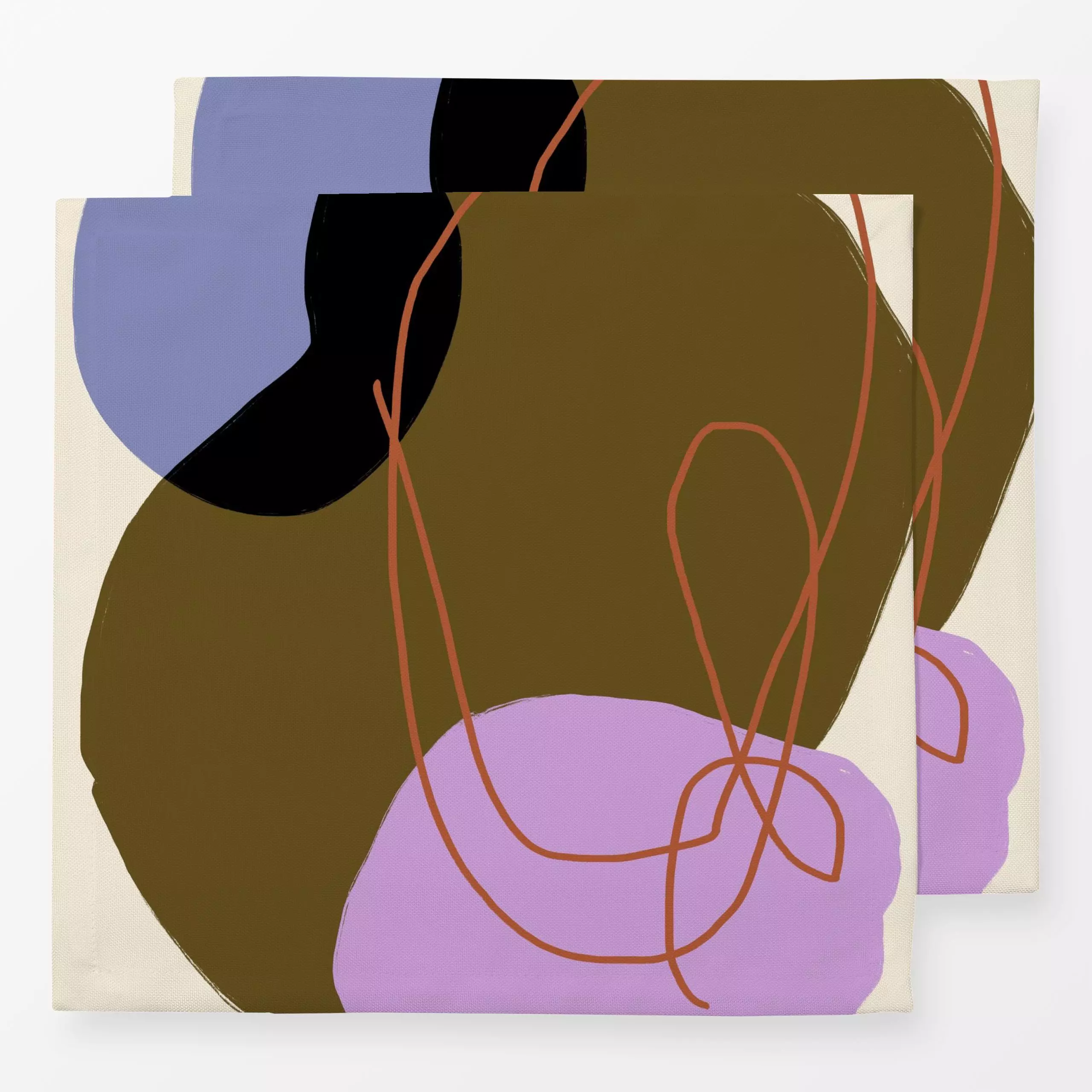 Servietten Shapes 20 - Symbole & Muster - von „Studio Memb"; linie, abstrakt, bunt, organisch, scribble, formne, kunterbunt