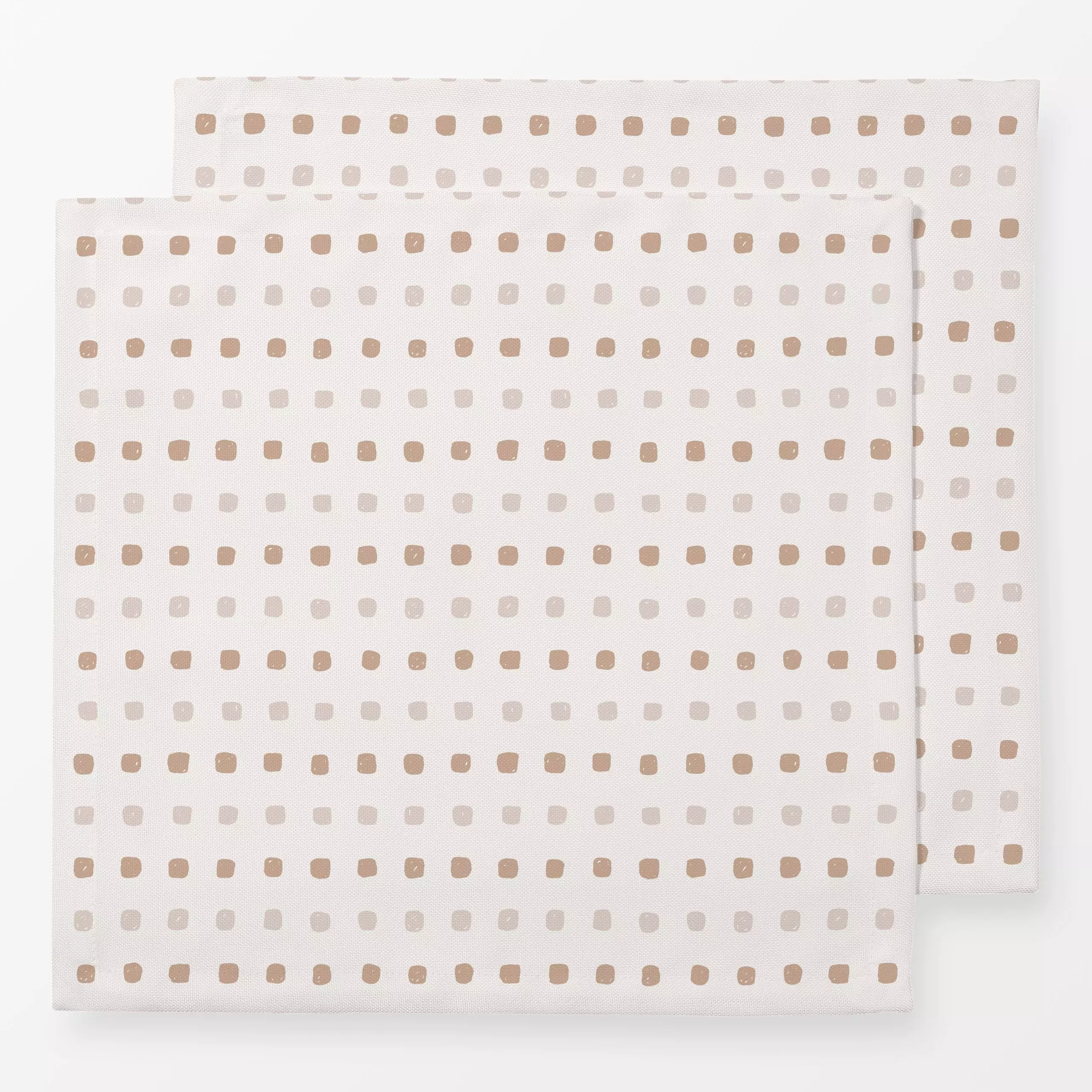 Servietten Snowballs brown beige - Winter, Symbole & Muster - von „Kathrin Woo"; Muster, kleingemustert, Geometrisch, beige,...