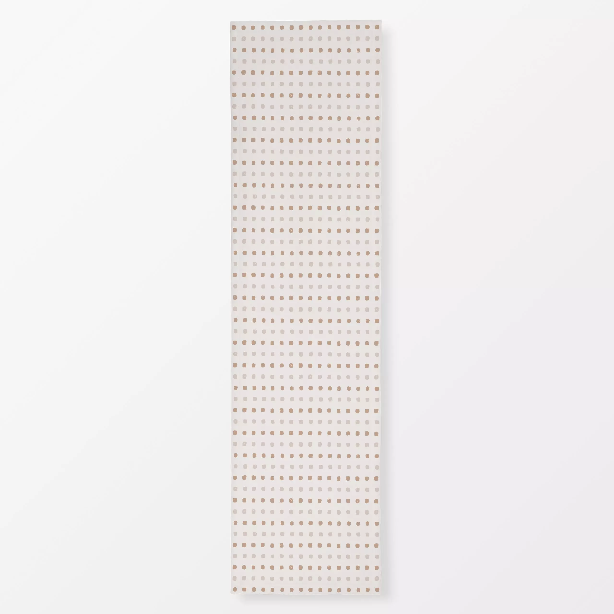 Tischläufer Snowballs brown beige - Winter, Symbole & Muster - von „Kathrin Woo"; Muster, kleingemustert, Geometrisch, beige...