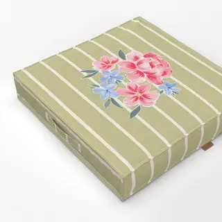 Bodenkissen Blumenbouqet grün