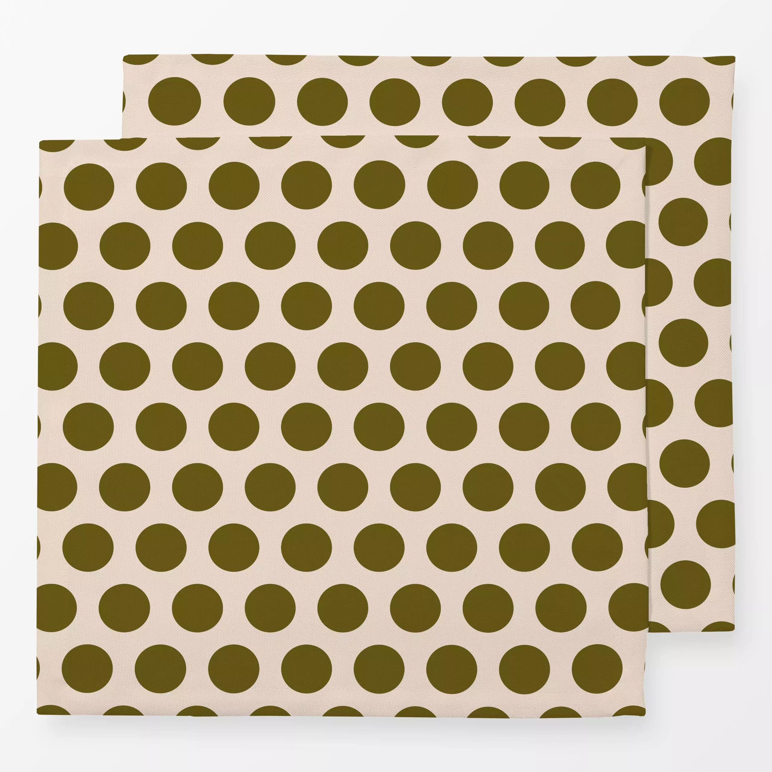 Servietten Polkadots | grün-beige - Symbole & Muster - von „moDeern Design Studio"; Punkte, Dots, gepunktet, Polkadots, Punk...