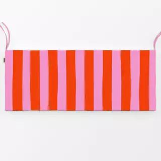Bankauflage Streifen Orange & Pink