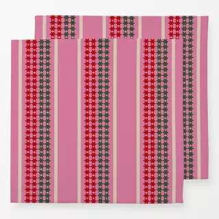 Servietten Sternmuster Streifen Pink