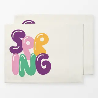 Tischset Spring Handlettering bunt