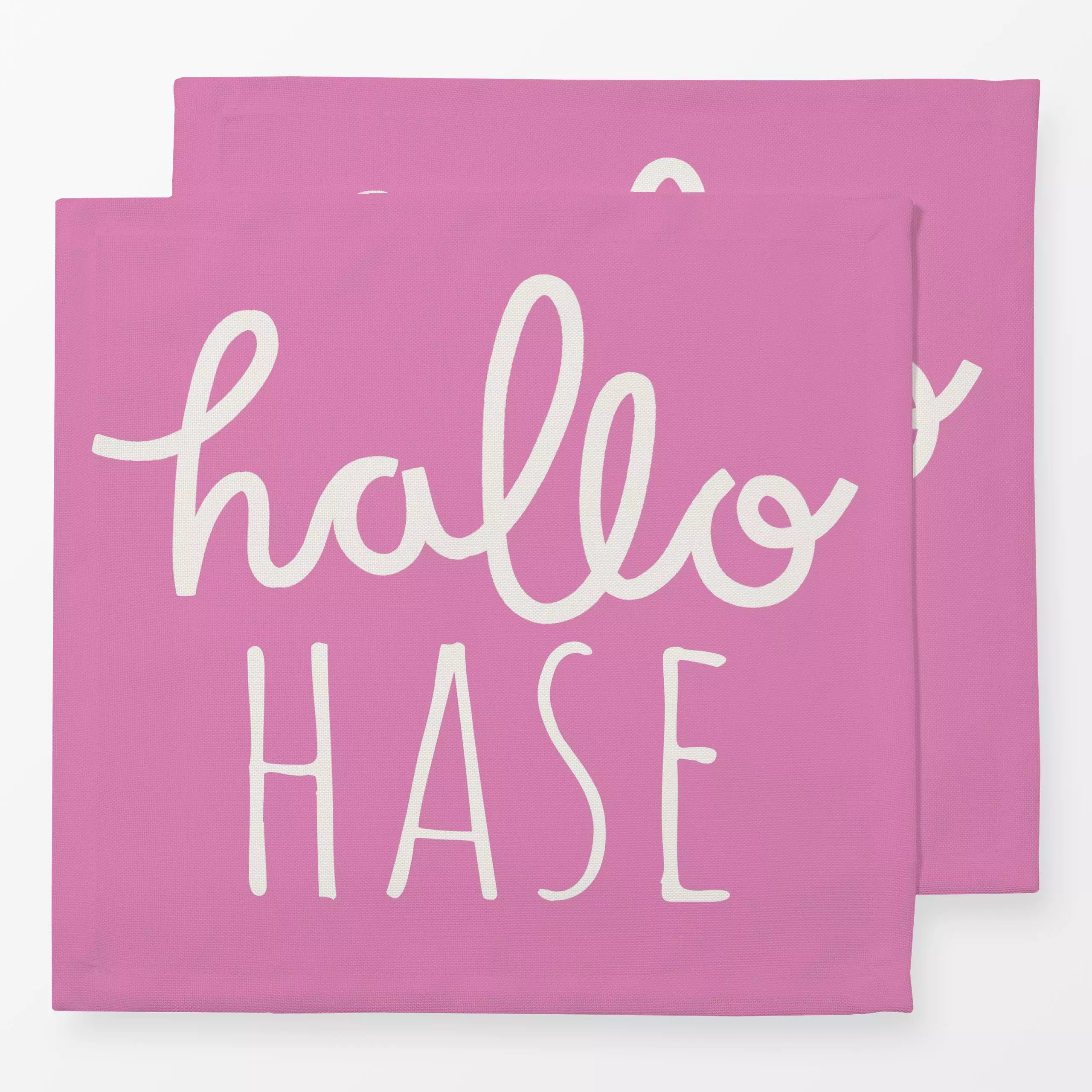 Servietten Hallo Hase pink - Frühling, Sprüche & Schriftzüge, Anlässe, Ostern - von „Studio Kesse"; Ostern, Osterhase, Spruc...