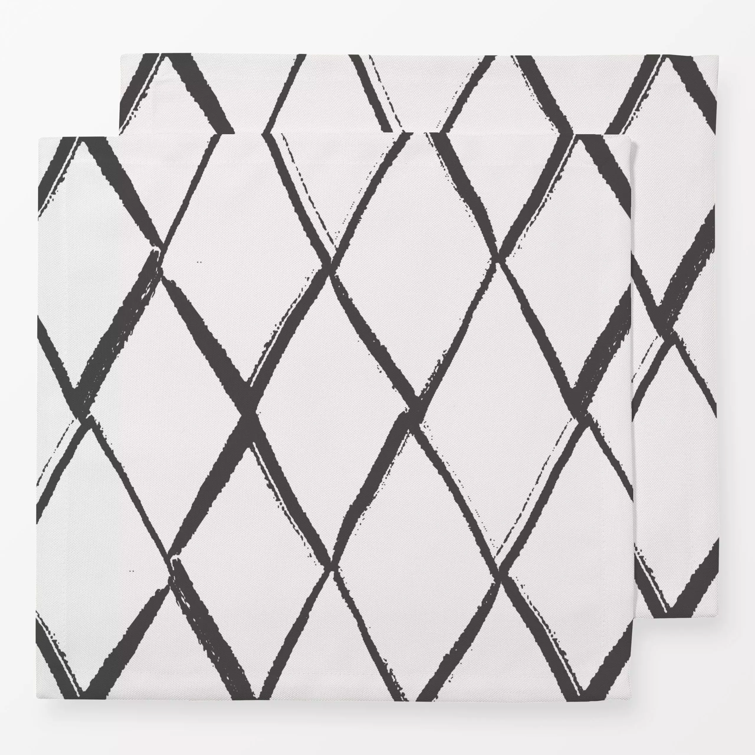 Servietten Modern Stripes No7 - Symbole & Muster - von „Kruth Design“; Muster, schwarz, skandinavisch, Kräuter, beige, Somme...