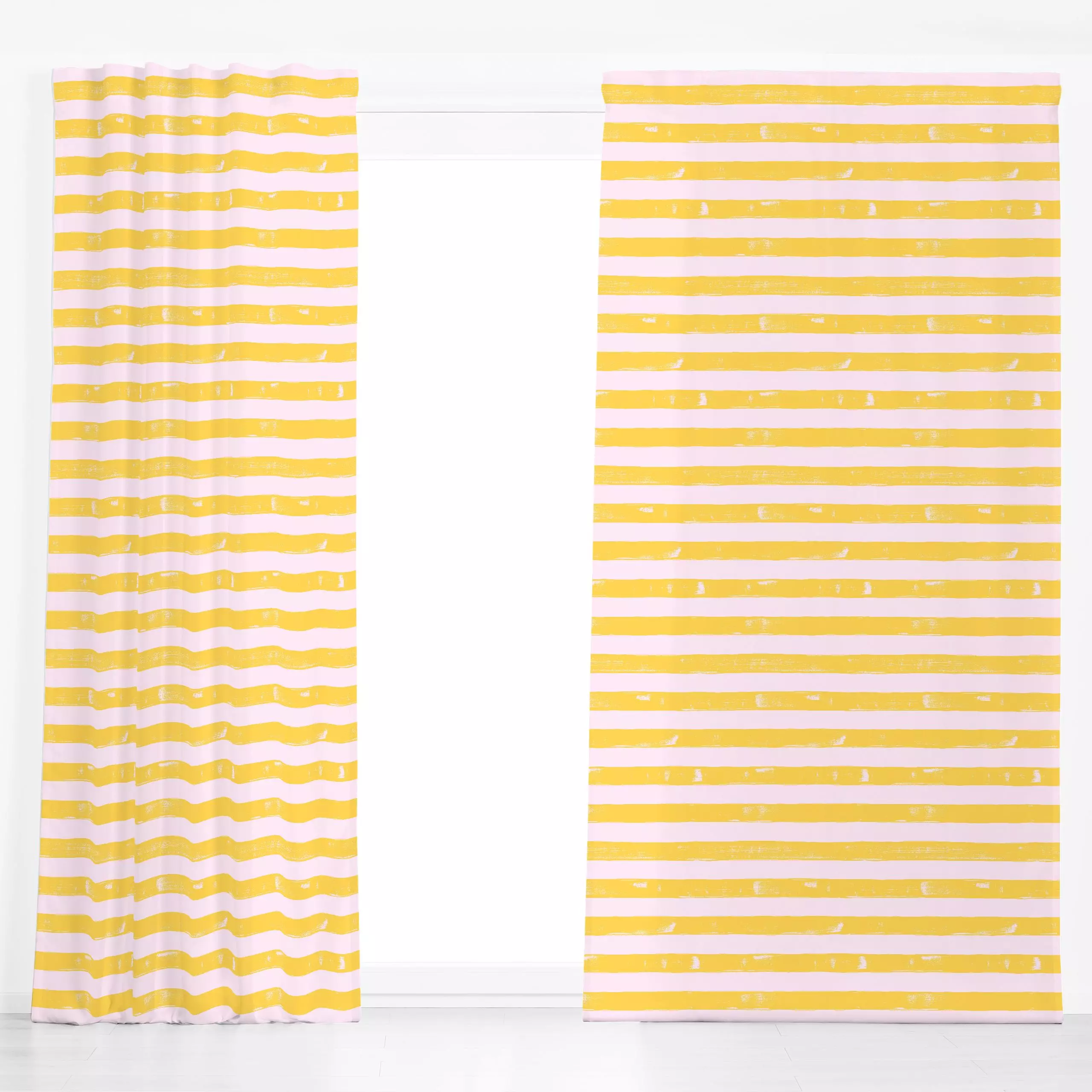 Dekovorhang SUN BEAMS - Sommer, Symbole & Muster - von „Julia Schumacher"; Streifen, Kissen, Strand, Beach, gestreift, julia...