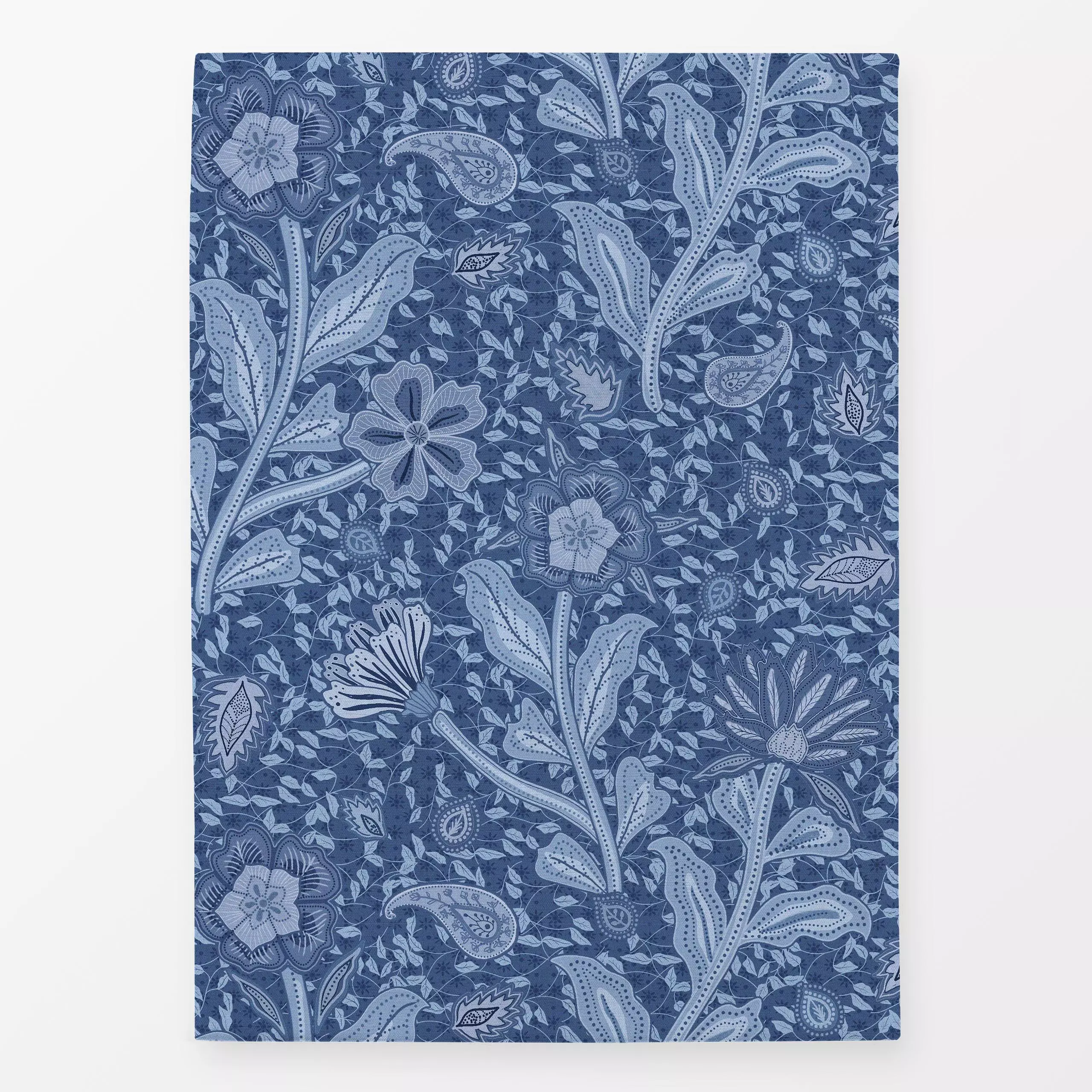 Geschirrtücher Chinoiseries Blumenwiese blau - Blumen & Florales, Pflanzen & Botanik, Retro & Vintage - von „Bloomery Decor"...