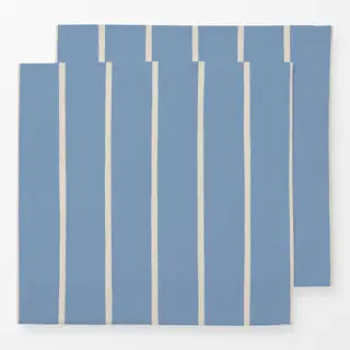 Servietten Streifen hellbau off-white