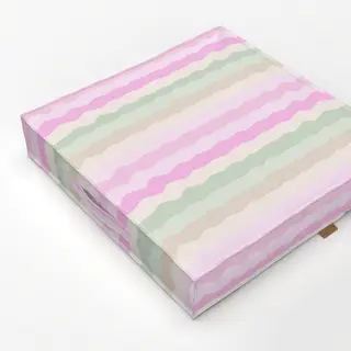 Bodenkissen Regenbogen Wellen Muster