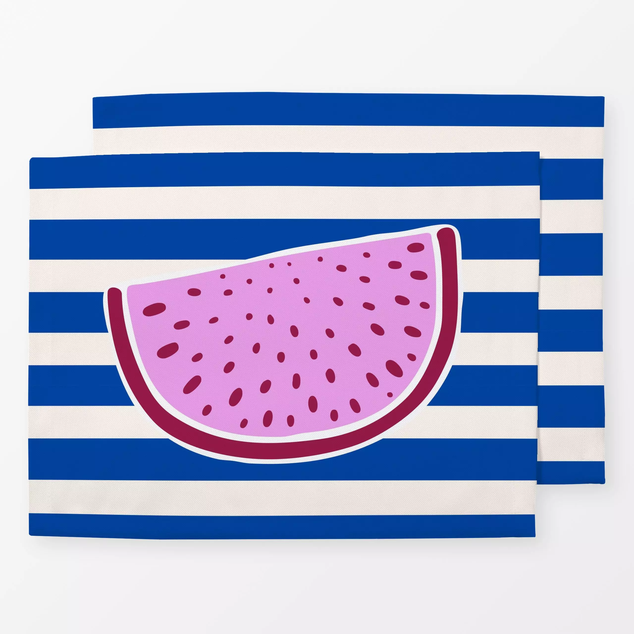 Tischset melon stripes, gemustert, Früchte, Sommer, von Patries Elisabeth