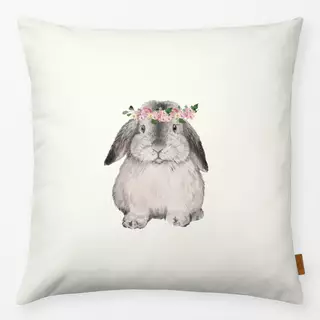 Kissen Hase mit Blumenkranz Mopsi