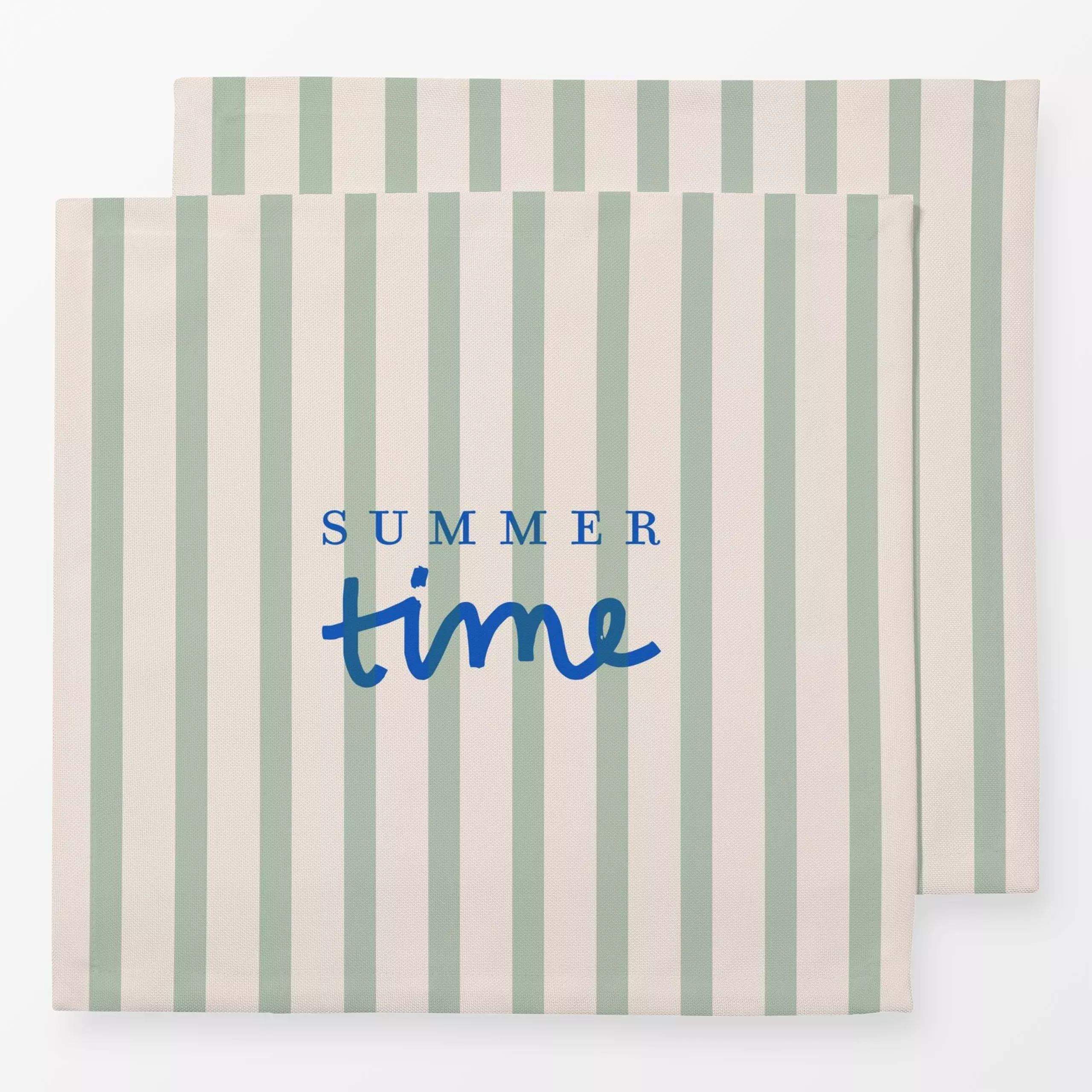 Servietten Summer time - Sommer - von „Kruth Design"; Streifen, Garten, beige, modern, Sommer, typografie, spruch, Spruchkis...
