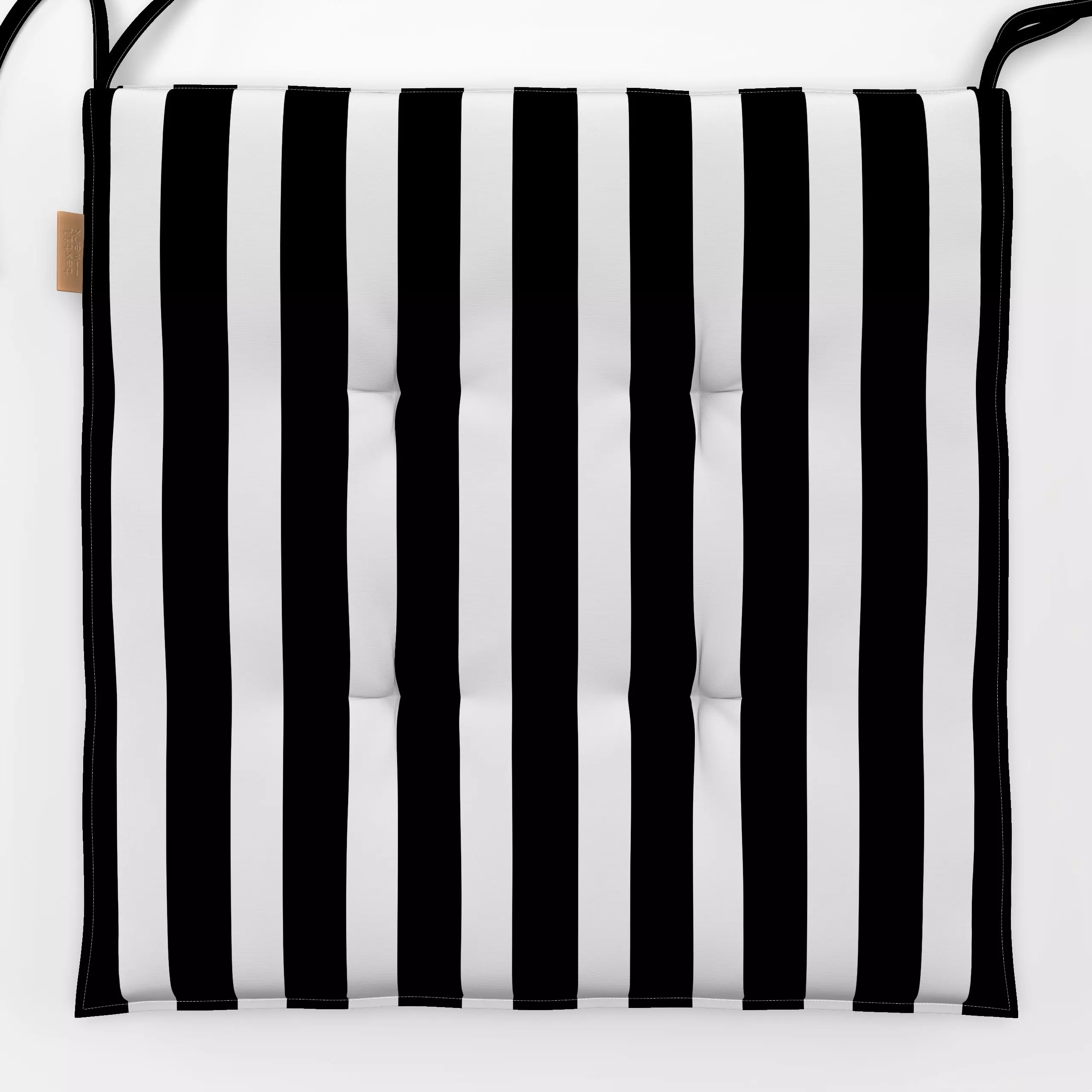 Sitzkissen Bold Stripes midnight black - Symbole & Muster - von „Karen Menzenbach x so.leben.wir"; Muster, schwarz, Linien, ...