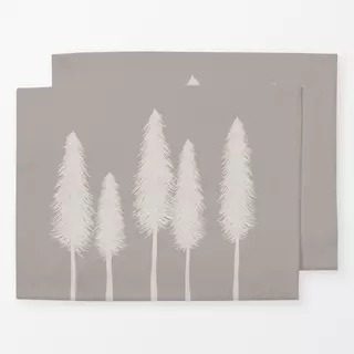 Tischset Mørk Beige Skov