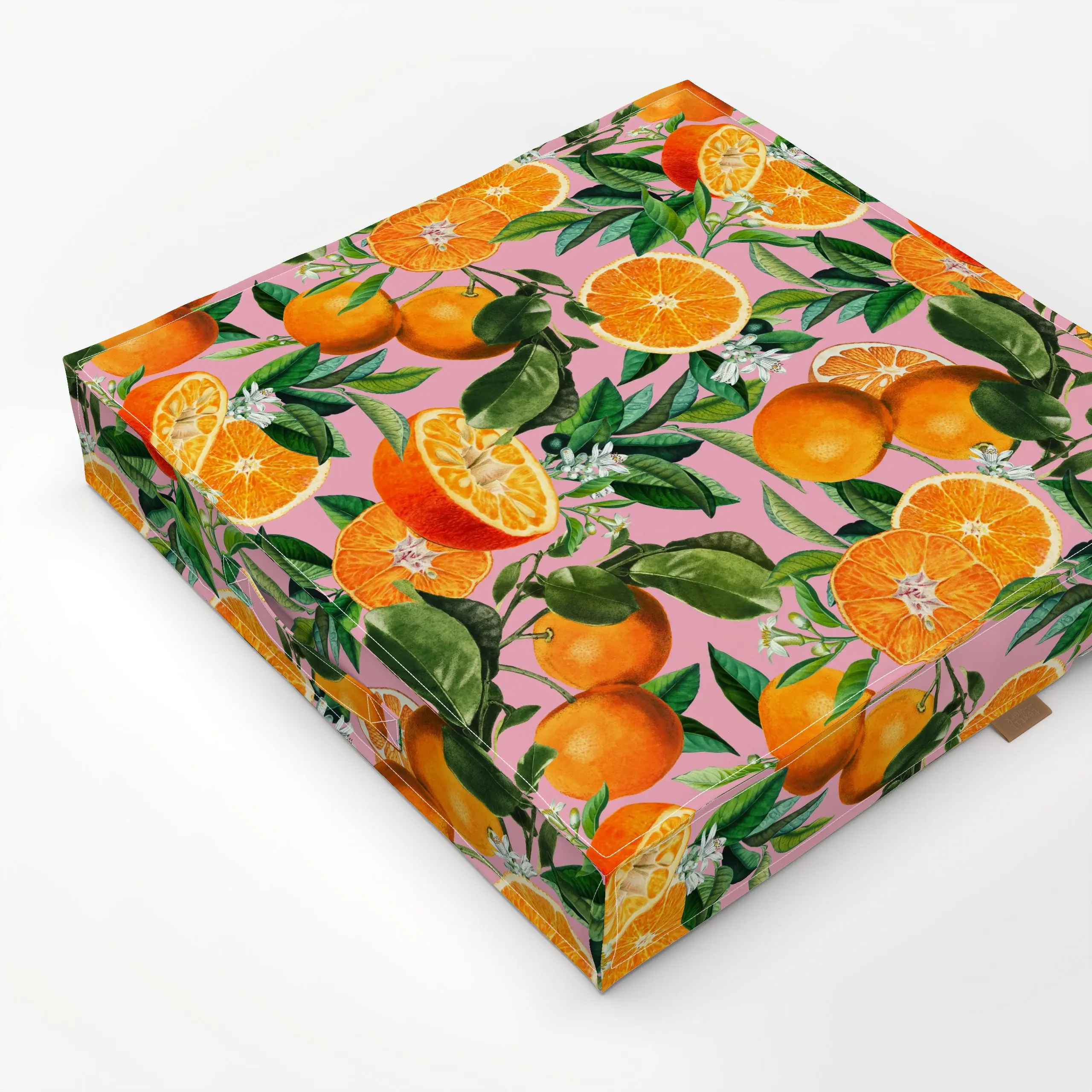 Bodenkissen Orangen Sommer pink - Sommer, Früchte - von „Uta Naumann"; Obst, Garten, Orange, Sommer, vintage, Sommerlich, so...