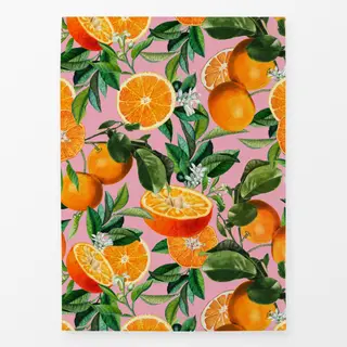 Geschirrtücher Orangen Sommer pink